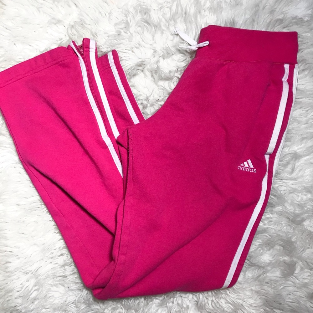 Adidas pink track pants